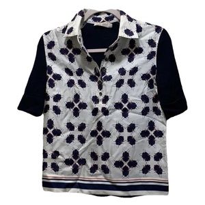 Tory Burch Silk and Knit Top